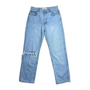Reformation Tahoe Destroyed Denim Straight Leg Jeans Womens 28